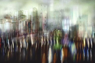 Blurred City Reflections
