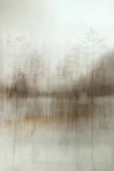 Misty Forest Reflections