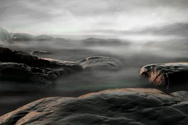 Misty Rocky Shore
