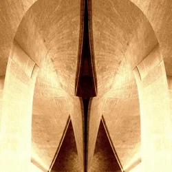 Sepia Architectural Symmetry