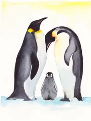 Penguin Family Portrait