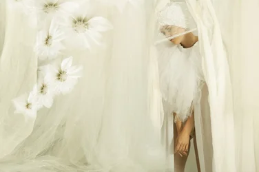 Ethereal Woman with White Flowers