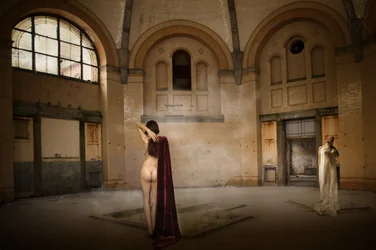 Mysterious Nude Ancient Hall