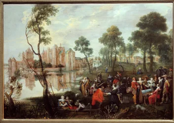 Snack in a Gallant Scene Park