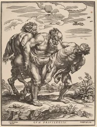 Silenus Accompanied by a Satyr and a Faun