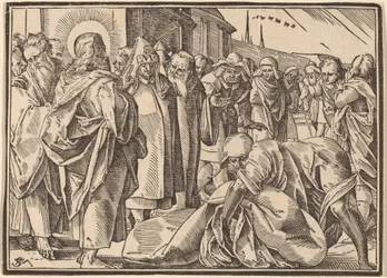 The Paralytic Healed by Christ Picks up His Pallet