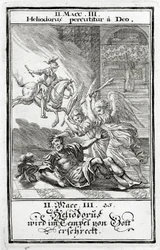 God Frightens Heliodorus in a Temple, 2 Maccabees (3:21-28), 1695