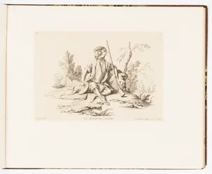 Plate 6, The Rest from Hunting, Monkey Antics or Different Actions of Human Life Represented by Monkeys