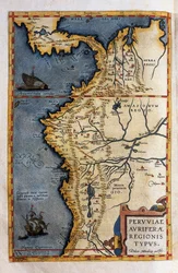 Map of Peru, from the Records of Hernando de Soto