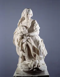 Virgin and Child Marble sculpture