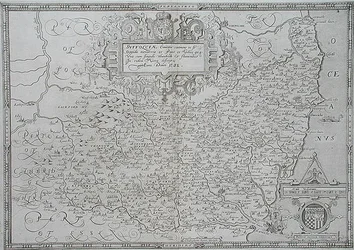 Map of Suffolk, engraved by William Web