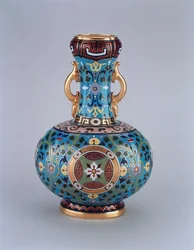 Dummy Vase Decorated in Imitation of Cloisonne, Minton & Co