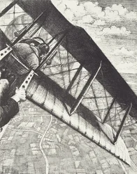 Banking at 4000 feet, c. 1918