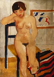 Nude with a Striped Rug, Meraud Guinness