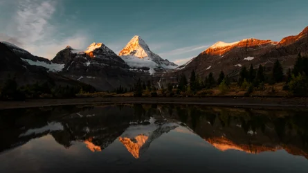 Golden Mountain Reflection