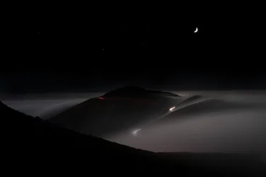 Moonlit Mountain Road