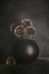 Dark Flowers with Frog