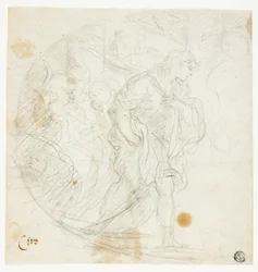 Unidentified Biblical Scene; Sketches