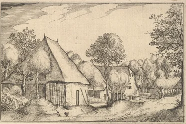 Farmyard, plate 5 from Regiunculae et Villae Aliquot Ducatus Brabantiae