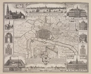 Plan of Antwerp with Prospect of the City and the Main Buildings