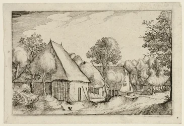 A Farmyard, plate five after Pictures of Farms, Country Houses and Rustic Villages