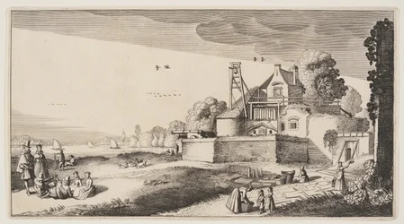 Bleaching-Field in Front of a Fort on a River, from Landscapes
