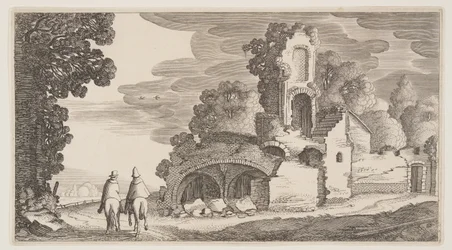 Ruins Along a Road, from Landscapes (Playsante Lantschappen)