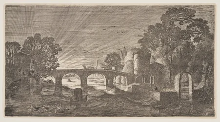 Sunset over a River, from Landscapes