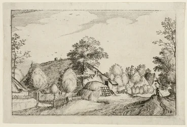 Village Road, plate twelve after Pictures of Farms, Country Houses and Rustic Villages