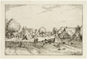 Village Road, plate twenty after Pictures of Farms, Country Houses and Rustic Villages