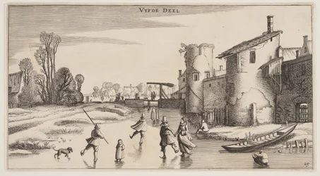 Winter Landscape with Skaters Along a Town-Wall, from Landscapes