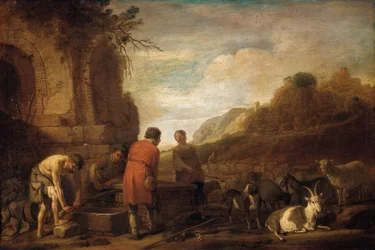 The Meeting of Jacob and Rachel (Genesis 29:10)