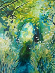 Sunlit Forest Gateway