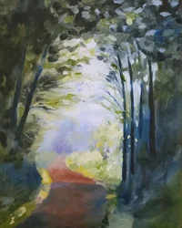 Sunlit Forest Path