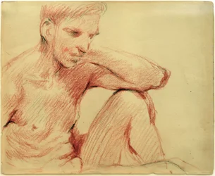 Seated Male Nude