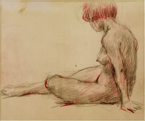 Seated Female Nude Facing Left