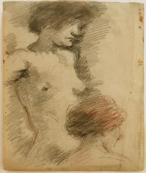Standing Female Nude, Woman Turned Away in Front