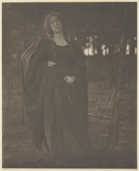 Untitled [woman in the woods], 1901-05