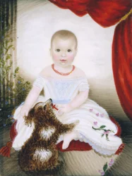 Baby with Rattle and Dog, 1842