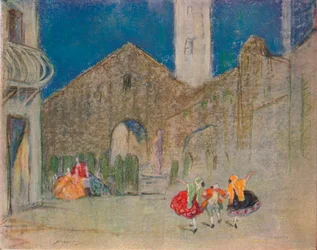 Scene from the Russian Ballet: The Good-Humoured Ladies, c1900