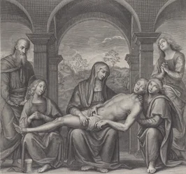 Christ in the Tomb, Resting Across the Virgin