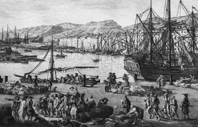 Old Port of Toulon, seen from the quartermaster