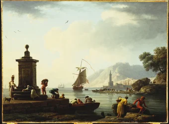 A View of the Harbour at Genoa