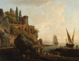 Imaginary Landscape, Italian Harbour Scene