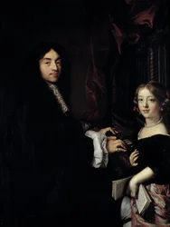 Portrait of the organist Charles Couperin with the daughter of the painter