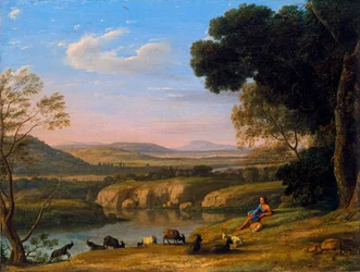 River Landscape with Goatherd