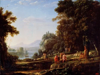 Landscape with Apollo and Marsyas, 1639-1640