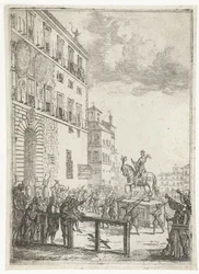 Equestrian Statue of the Emperor of the Holy Roman Empire (series title: Fireworks and Festivities for the Newly Elected Emperor of the Holy Roman Empire)