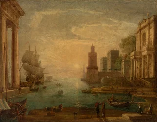 Seaport with Ulysses Restituting Chryseis to Her Father Chryses