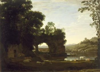 Landscape with a Rock Arch and River, c. 1628-30